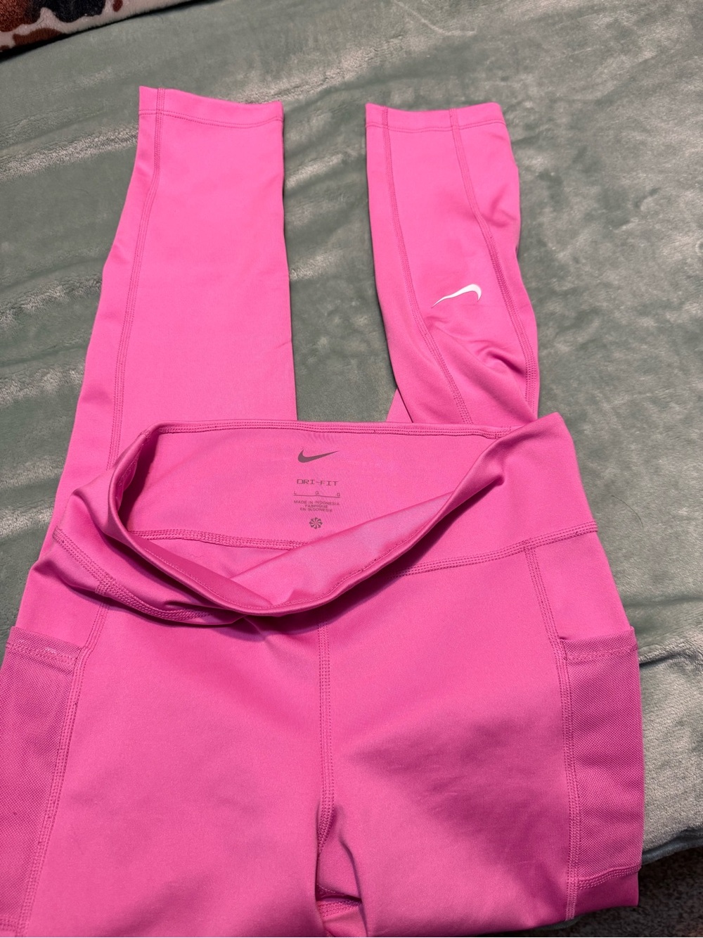 Nike Pink Athletic Leggings with Swoosh